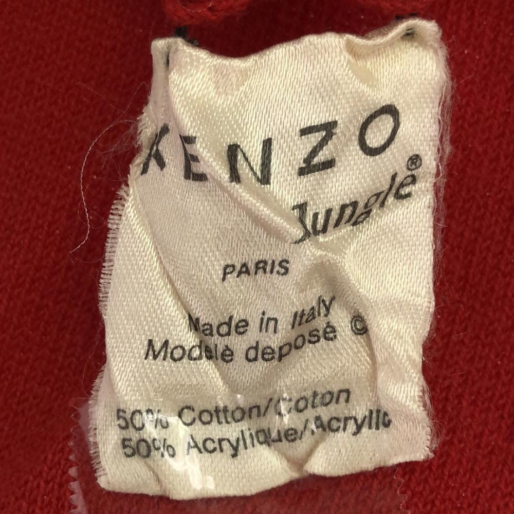 KENZO JUNGLE 90s Made in Italy Old flower embroidery Long sleeve sweater Women Used