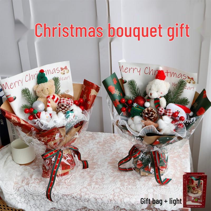 Kreatives Weihnachts-Teddybär-Bouquet zum Geburtstag der Freundin oder für Heiligabend