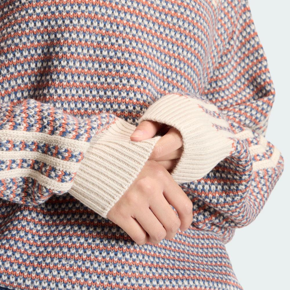 Adidas Originals FW25 Holiday Pack Knit Casual Vacation Style Loose Fit Pullover Long Sleeve Sweater Unisex Sweater KQ6292