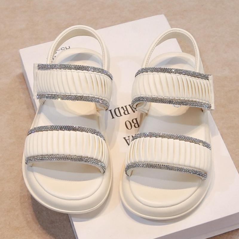 Summer Sandals New Fashion Simple Girl Shoe Versatile Anti Slip Lightweight Kid Sandals Comfort Casual Soft Outdoor Beach Shoes