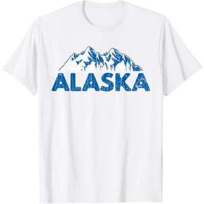 Alaska Funny Mountains Graphic T-Shirt