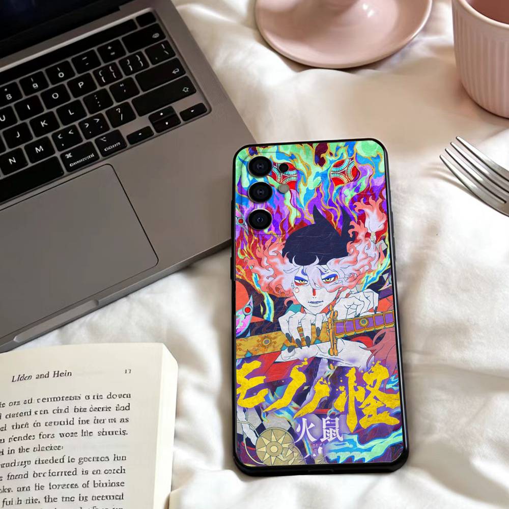 

M-MONONOKE ГЛАВА ПЕПЕЛ ЯРОСТИ Чехол для телефона для Samsung S25,24,23,22,30,21,10,9,Ultra,Plus,Lite,FE,4,5 G Мягкий черный чехол Samsung S20lite5G