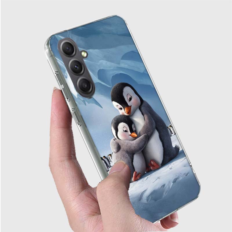 Cute Little Penguin Phone Case for Samsung A16 A26 A36 A56 A17 A37 A57 A07 A06 A02S A03 A04S A05S Galaxy Note 20 10 A50S A71 A51
