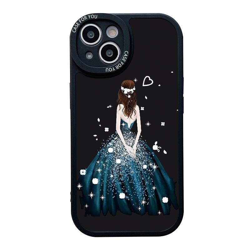 

Модный чехол для платья принцессы с принтом, гибкий, мягкий силиконовый, милый женский чехол для школьницы, полная задняя крышка для iPhone, Samsung, Xiaomi, Redmi Xiaomi 13T Pro