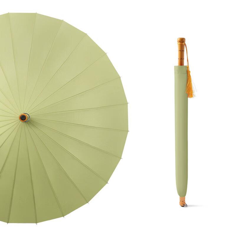 Nanjiao Retro Wooden Handle 24-Rib Windproof Long Umbrella