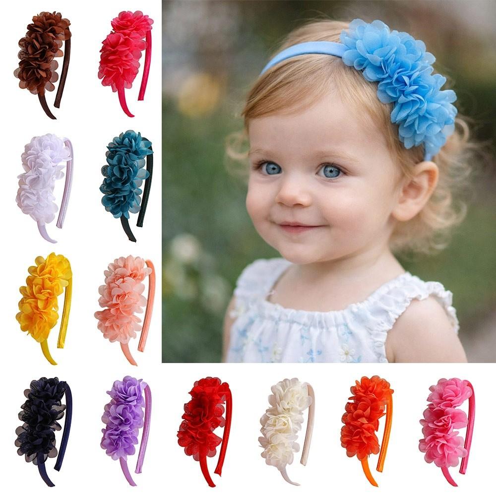 Multi-Layers Baby Headband Big Flower Hairband Fashion Accessory Girl Hair Hoop  Children Gifts