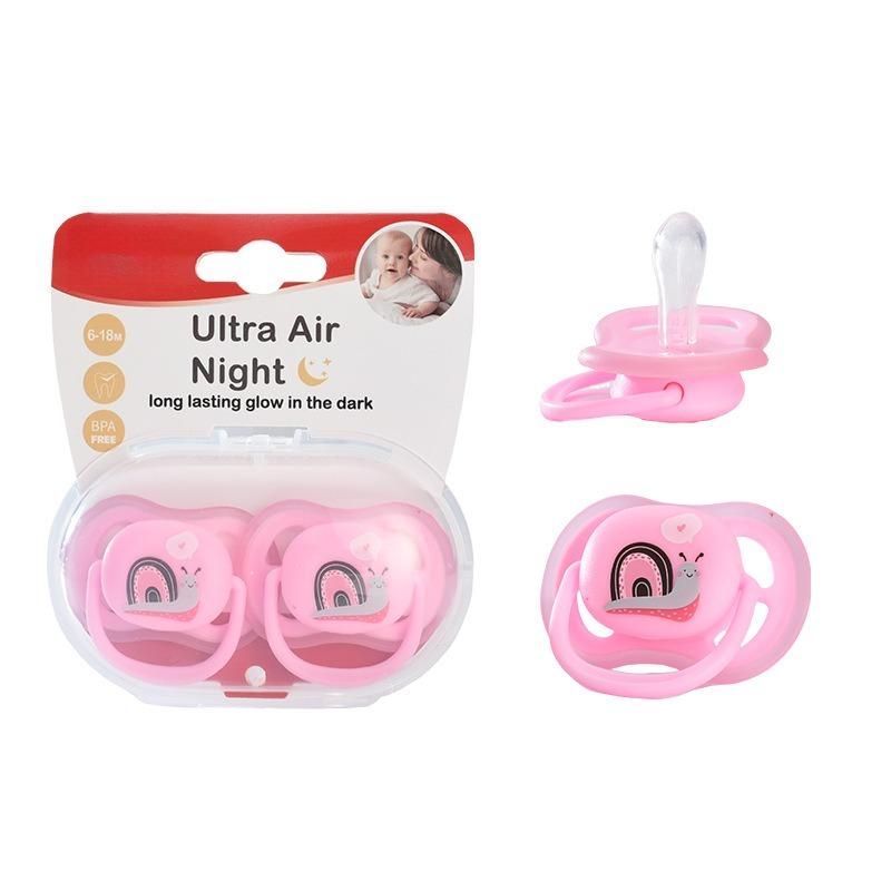 

Pacifier Box, Luminous Printing, Pacifier Set, Baby Sleep Pacifier Pink luminous pacifier (2pcs)