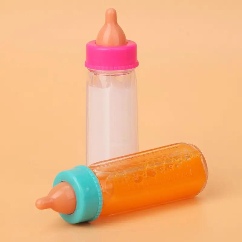 Realistic Doll Feeding Set For 18 Inch Dolls, Magic Milk Bottle With Pacifier & Bibs, Pretend Play Nurturing Toy For Kids