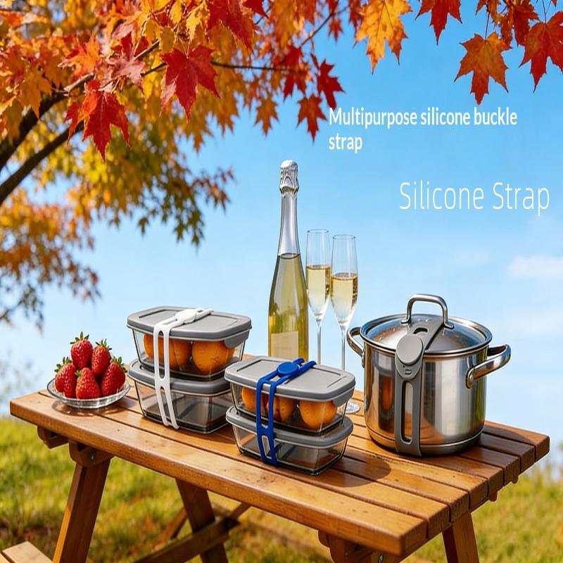 3Pcs Silicone Pot Lid Elastic Band Reusable Lunch Box Strap Holder Suitable Universal Clay Pots Curtains Bowls Latch Strap Ties