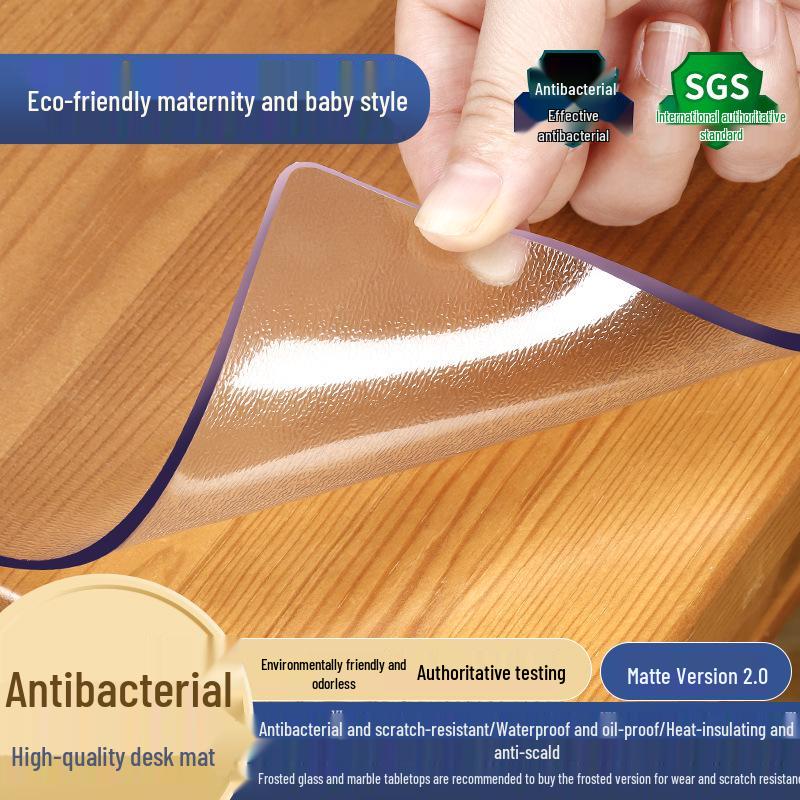 Clear PVC Table Mat: Waterproof, Heat-Resistant, Oil-Proof, Anti-Scald, Wash-Free, and Stain-Resistant