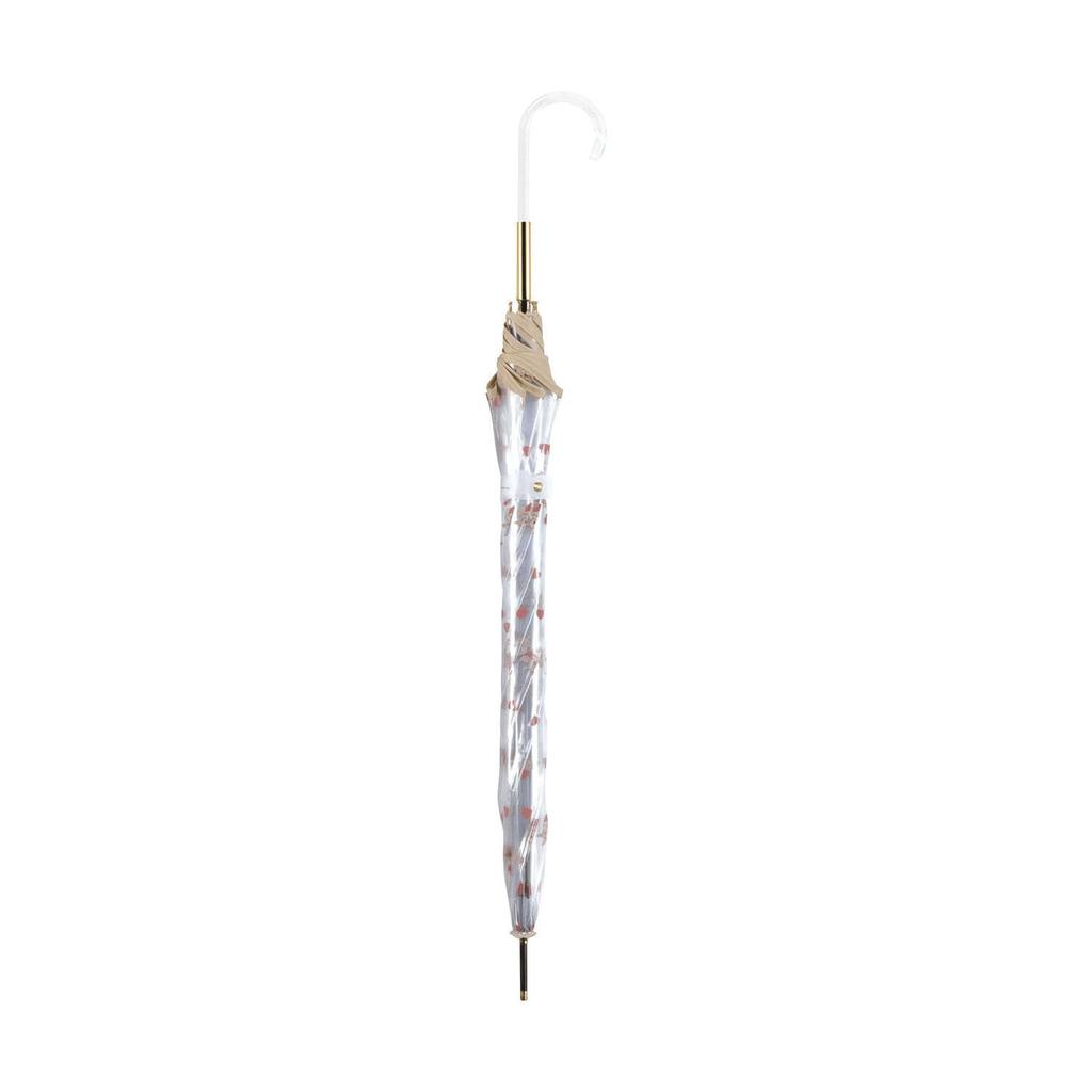 Beige Long 61cm Jump Cute Social [2025] Wpc. Pokémon [Vinyl Umbrella] "Happy Together" (Eevee) Umbrella, Ribs, Large, Collaboration, Piping, Stylish,