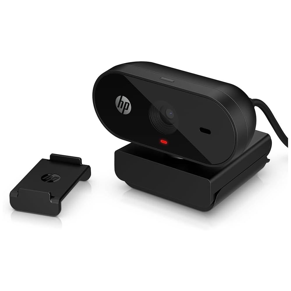 HP 320 FHD Webcam - USB-A Computer Camera with Microphone & Privacy Cover - for Desktop, Laptop, and Chromebook - 1080p Resolution Wide FOV - Zoom & T