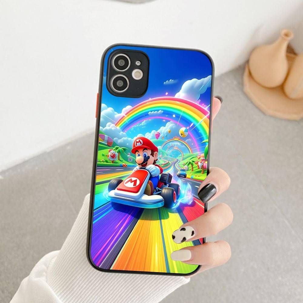 

Hot Games Super Marioes Phone Case for iPhone 14 11 12 13 Mini Pro Max 8 7 Plus X XR XS MAX Translucent Matte Cover iphone 11