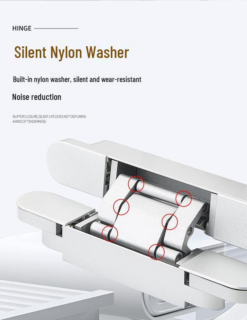 3D Adjustable Concealed Hinge for Hidden Doors