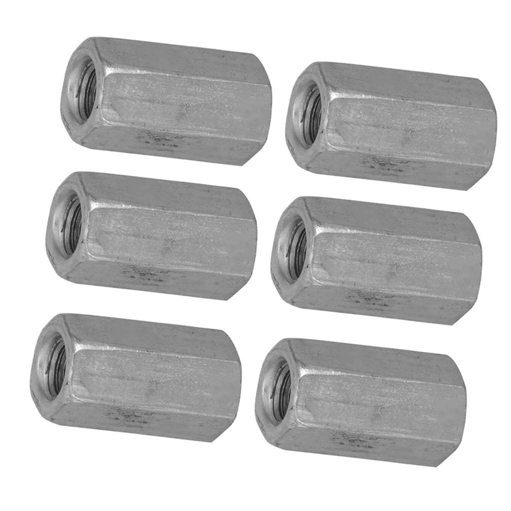 10pcs Long Rod Nut Hex Hexagonal Sleeve Nut Standoff Threaded Fasteners (M6 * 25)