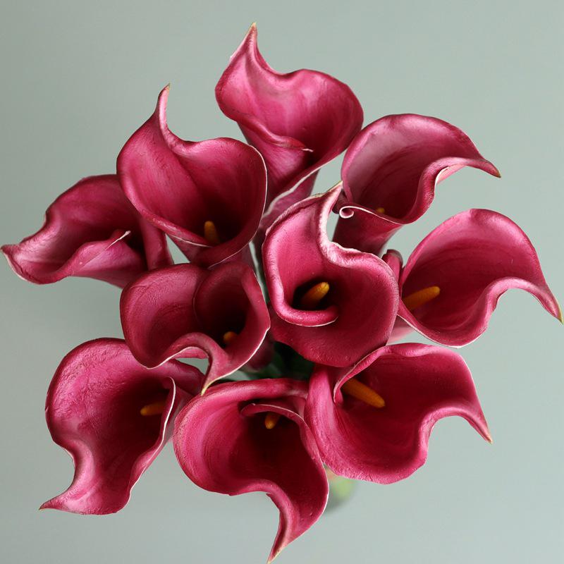 Long Stem Large Calla Lily Artificial Flower for Home and Wedding Decoration - Single Sea Lily Bouquet Custom