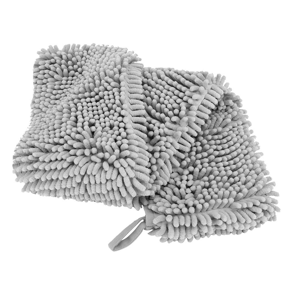 Fiber Pet Shower Strong Water Absorption Drying Hood Bath Towel Grooming Accessory for CatsL Gray