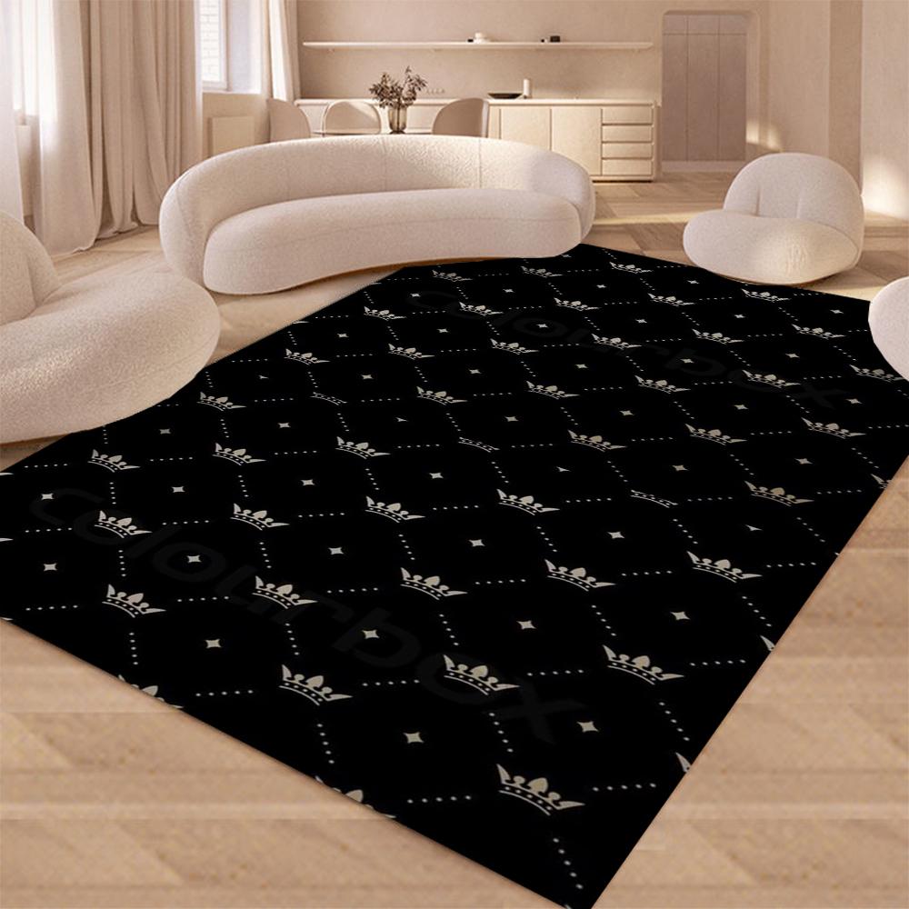 Vento Preto Nórdico Carpet Decoração Da Casa Para Quarto Sala Corredor Carpets for Living Room Floor Mats Small Rugs for Bedroom