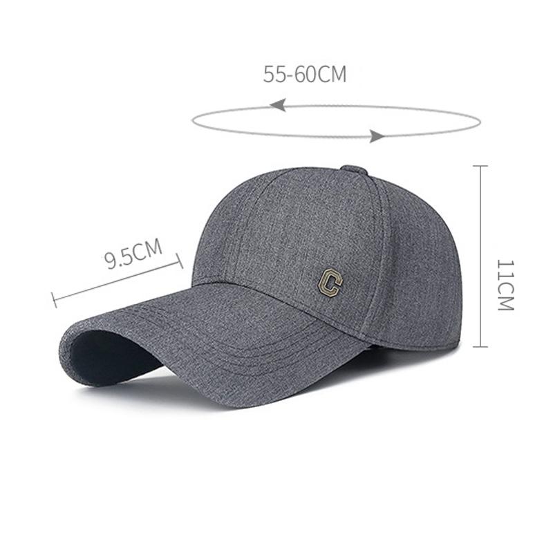 Men's Spring Autumn Baseball Cap Letter Long Brim Cap Summer Sunscreen Sun Hat