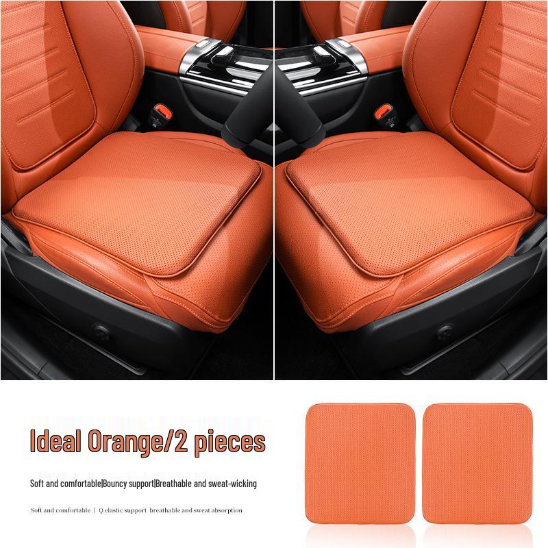 Breathable Nappa Leather Car Seat Cushion - Non-slip, Universal Fit for All Seasons