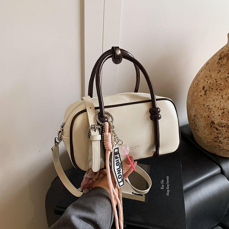 Fashionable and Simple Hand-held Bowling Bag, Color-matched Small Square Bag, Single-shoulder Crossbody Bag, Commuting Bag