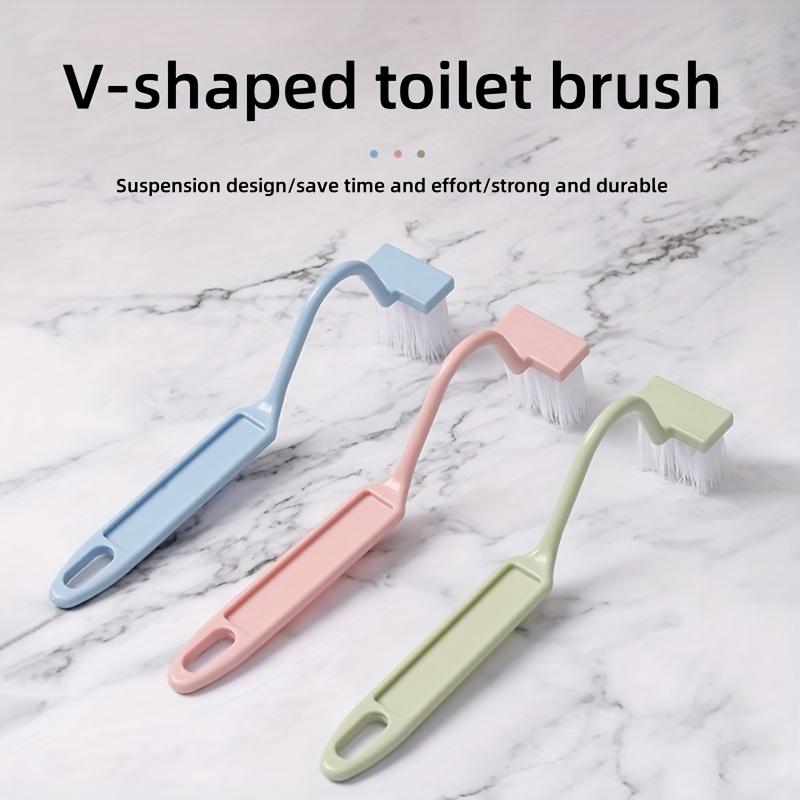 1PC Long Handle Toilet Brush Set with Plastic Handle, Reusable Bathroom Cleaning Brushes for Toilet, Ideal for Hard-to-Reach Areas