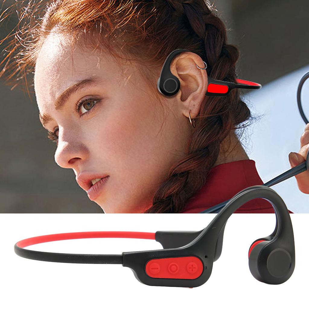 Bone Conduction Wireless Headphone Long Battery Life IP56 Waterproof Sports Headset Noise Cancellation Lightweight for Outdoor
