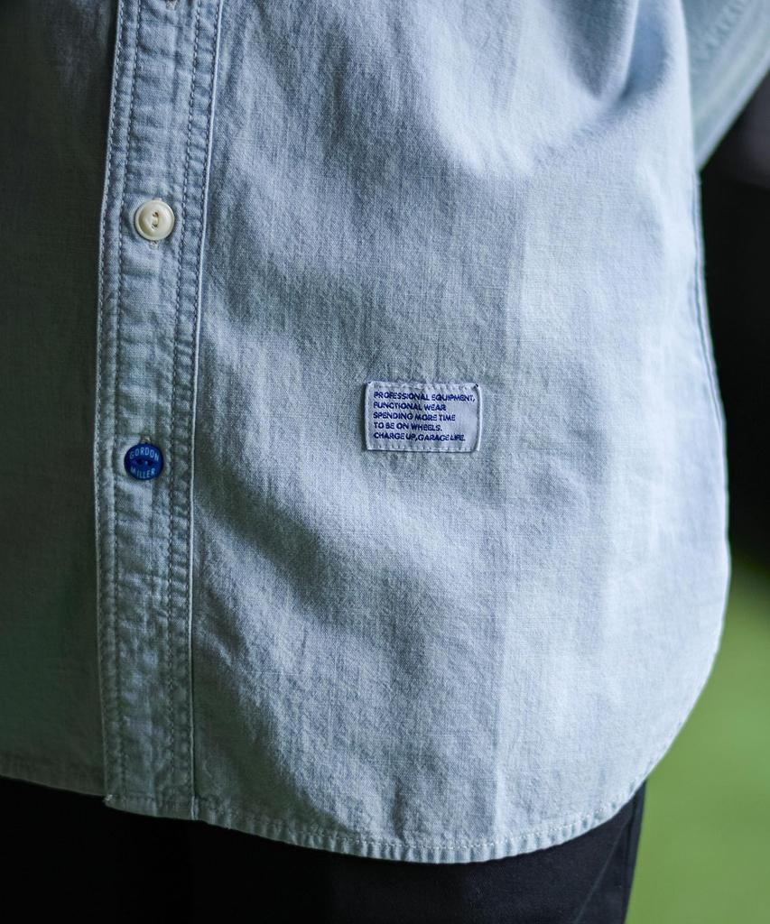 GORDON MILLER Men's Chambray Work Shirt, Size Small, Blue, 1603023