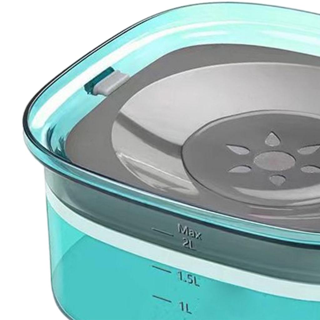 Dog Water Bowl Travel Vehicle Carried for Medium and Large Dogs No Spill 2L Large Capacity Floating Bowl Dog Water Slow Feeder