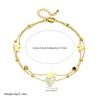 Gold Double-layer Heart Charm Anklet
