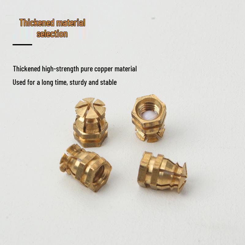 Pre-Embedded Copper Hex Nuts for Injection Molding - Three-in-One Connectors & Fasteners