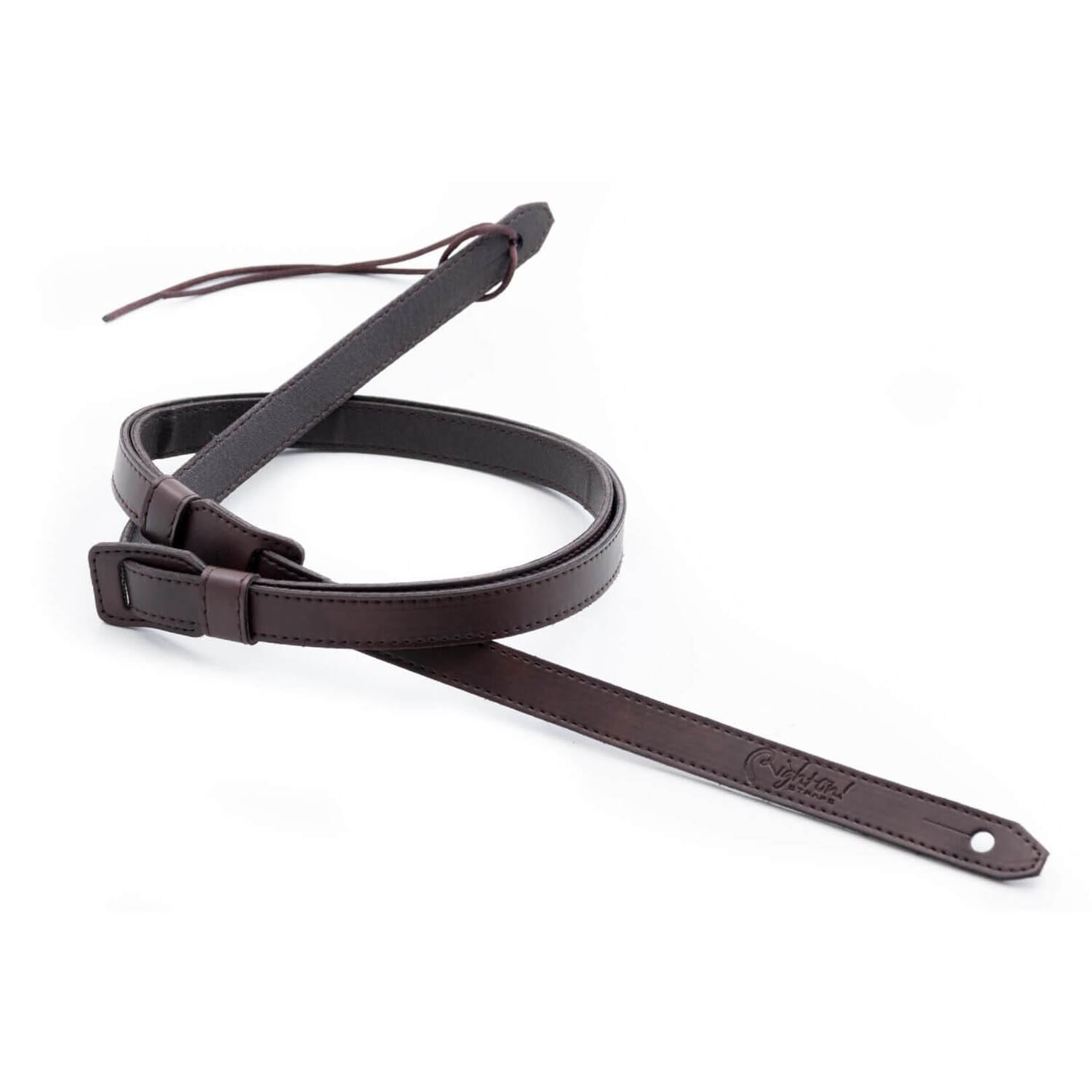 

РЕМНИ Классический Коричневый RightOn! Ремень для укулеле/мандолины, ширина 1,5 см, длина 75-135 см,