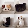 Cartoon Cat Plush Pillow With Embroidered Animal Design For Couch Lounge And Bed Comfort