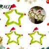 Wall Window Decorations Christmas Star Ornament, Plush Iron Hanging Decor for Tree Art Ornaments Shop, Festive Holiday Pendant Home Party Fireplace