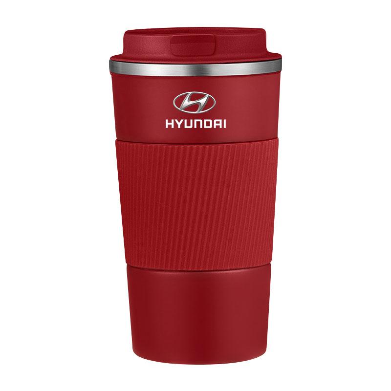 500ml Zanglamaydigan Po'latdan Yasalgan Kofe Tumbleri Termos Krujka Portativ Sayohat Termosi Hyundai Mistra Lafesta Elantra Accent IX35 I20 I30 Azera Sonata uchun