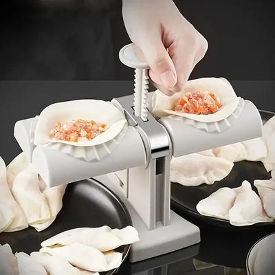 Manuel Presli Mantı Makinesi Kullanımı Kolay Kalıp Çift Kafalı Sarma Mantı Pasta Yapma Aletleri Gıda Makinesi Mutfak Aksesuarları