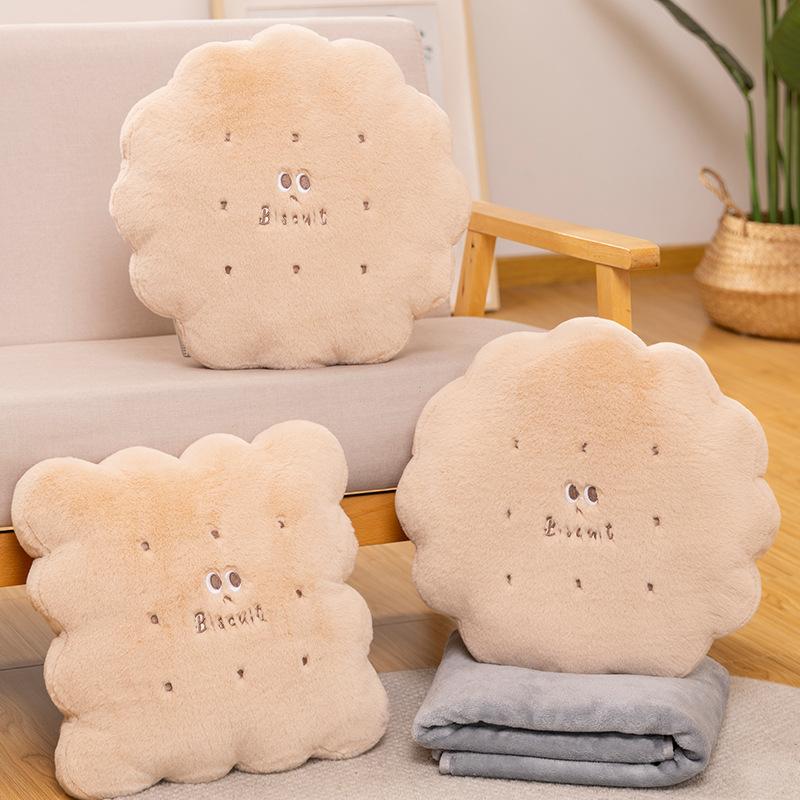 Cute Butter Biscuits Plush Pillow Sofa Cushion Home Decoration Car Cushion Office Nap Soft Pillow Plush Pillow