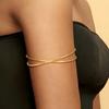 6pcs/Set Minimalist Metal Arm Cuff Bracelet, Adjustable Armlet, Suitable for Daily Wear, Street Style and Vacation