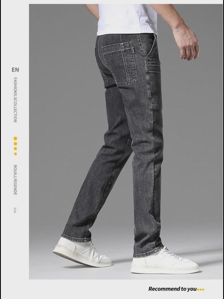 Men's Six-Pocket Stretch Jeans - New Trendy Casual Trousers for Spring & Summer