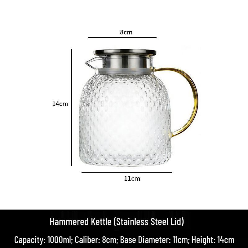 

Heat-Resistant Boron Glass Kettle Set: Cold & Warm Water, Juice, Cold Brew – Explosion-Proof for Home Use