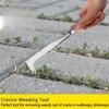 Stainless Steel Gap Weeding Tool L-Shaped Multi-Purpose Garden Hand Tool 13.5Inch For Clearing Weeds On Yard Patio Driveway