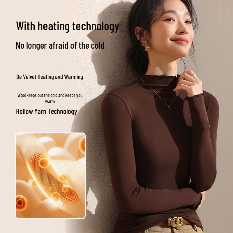 Maoren Women's Hyaluronic Acid Wool Blend Thermal Base Layer Top