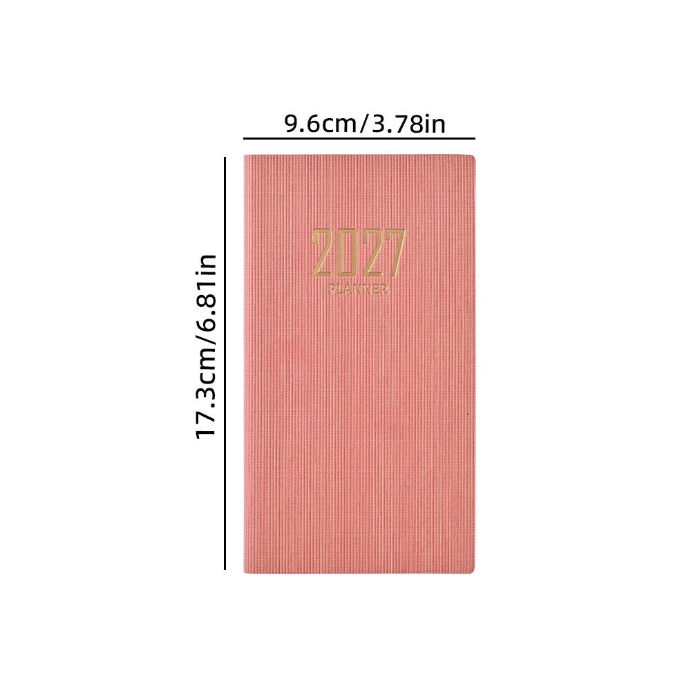 In-Stock 2027 A6 Slim Weekly Planner - English, PU Cover, Portable