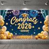 2026 Grad Background Star Decor Grad Event Display Graduation Banner Firework Design Senior Celebration Banner For Senior Indoor