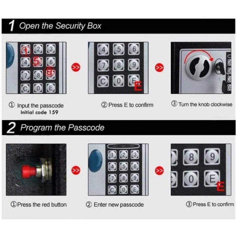 Small Digital Deposit Box Home Office Storage Security Secret Cabinet