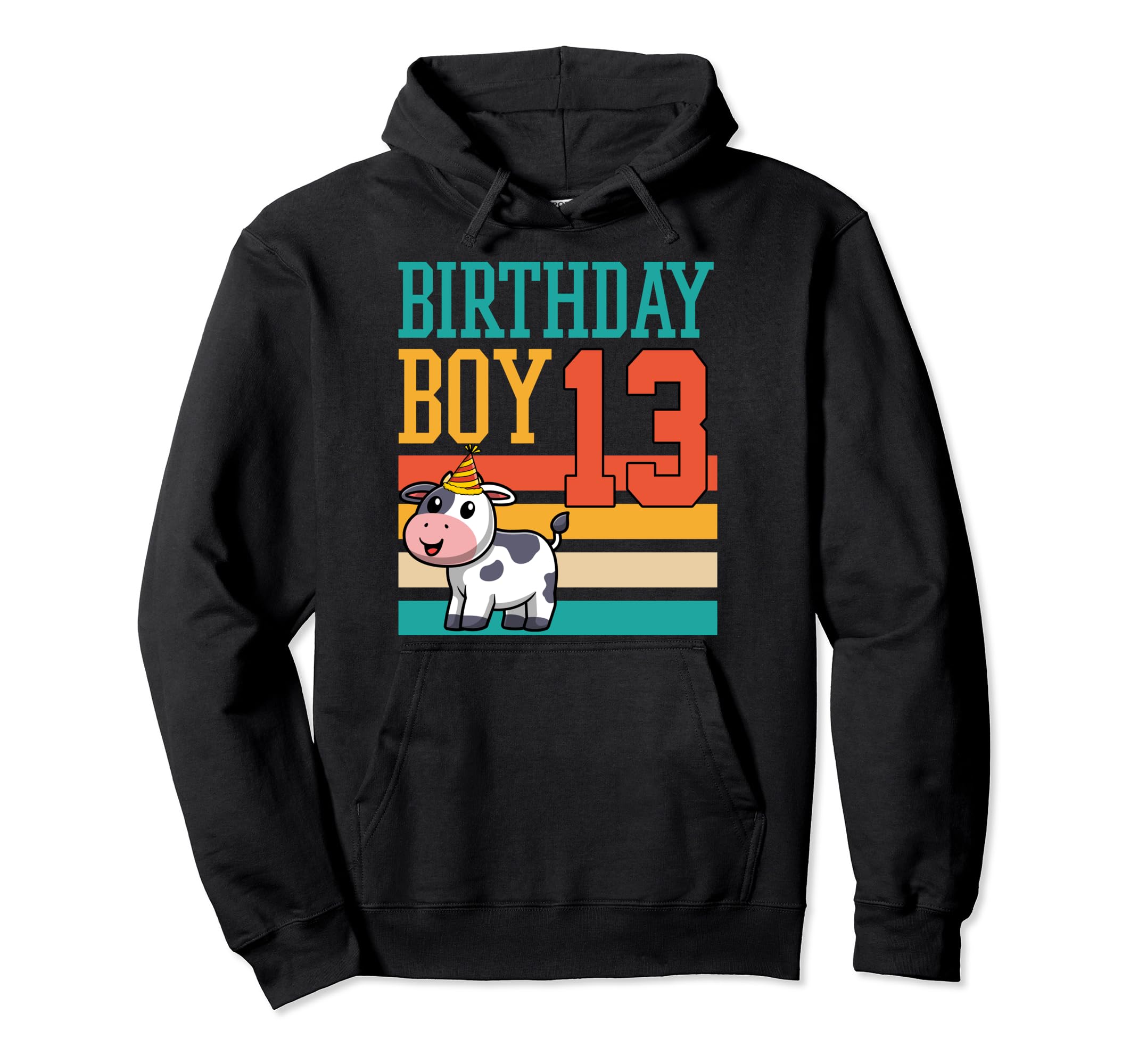 

13th Birthday Party Cow Fan and Hoodie Cow-themed Supplies чёрный