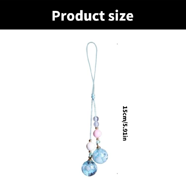 User Friendly Silicone Phone Lanyard Portable Blue White Cloud Glowing Phone Lanyard Unique Phone Chain Accessory