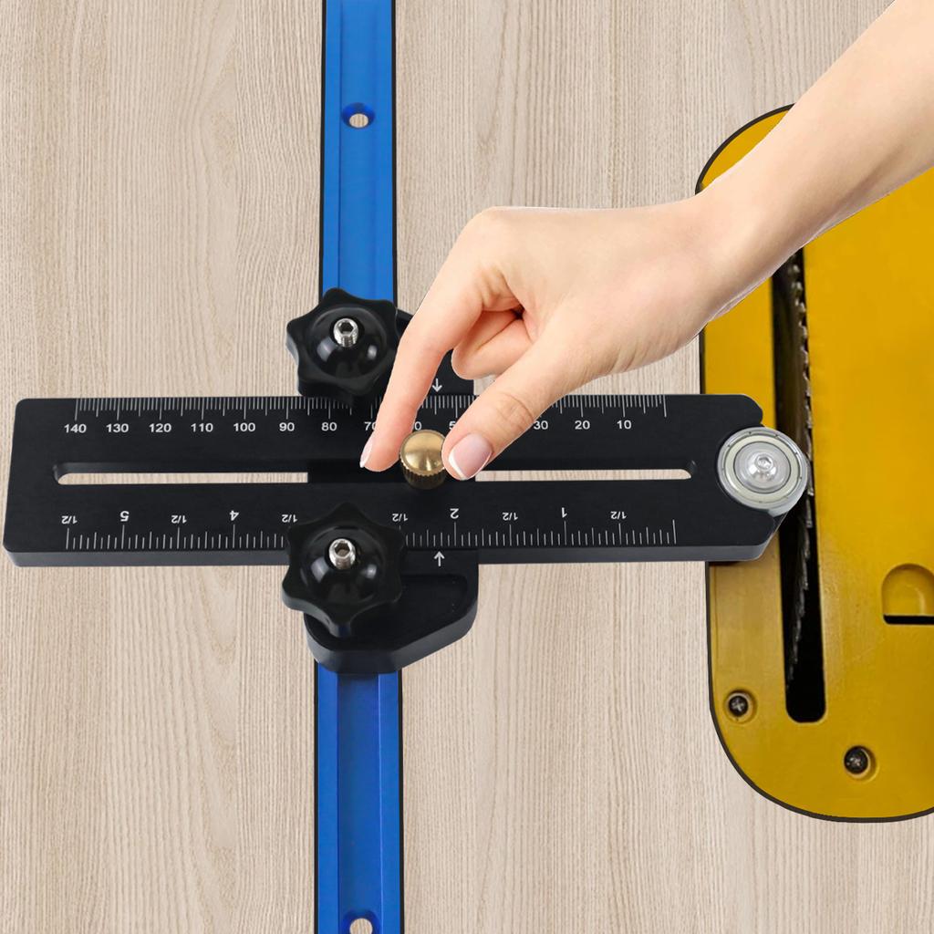 Safety Table Saw Jig Thin Rip Jig for Making Repetitive Narrow Thin Strip Cuts Metal Fast Thin Ripping Guide for Saw Table