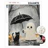 Halloween Ghost Cat Umbrella Pearl Painting Art Kit Handmade Diy Home Decorations