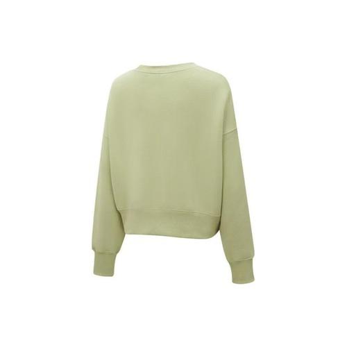 Nike Solid Color Casual Loose-Fit Sweatshirt for Women in Green